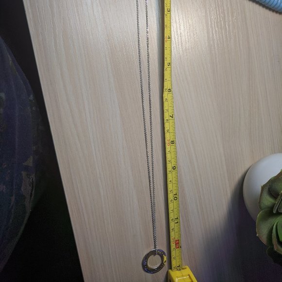 Silver Circle of Love Chain - Picture 4 of 5